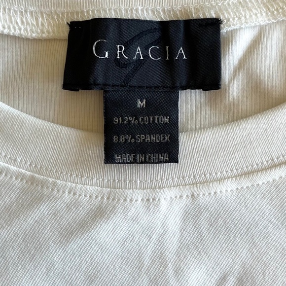 Like new! Gracia Side-wrap White Jersey Dress | Size Medium - Picture 3 of 5